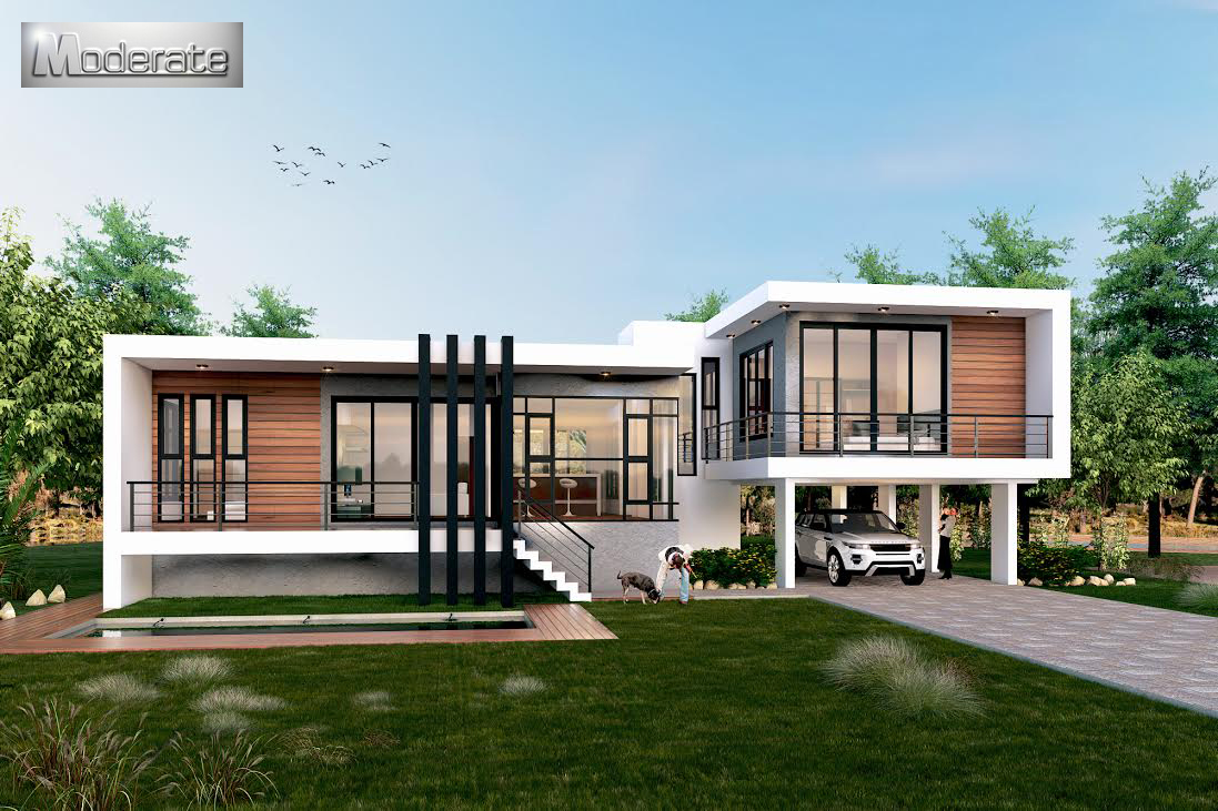 แบบบ้านโมเดิร์นทรงกล่อง