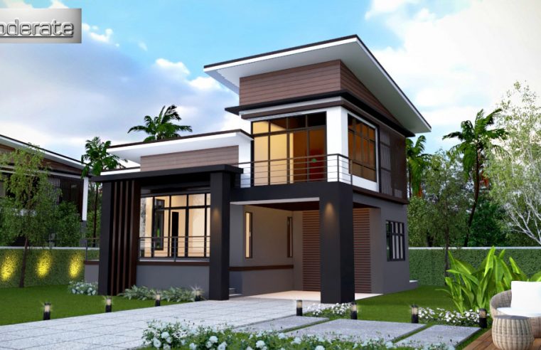 แบบบ้านชั้นครึ่งโมเดิร์น